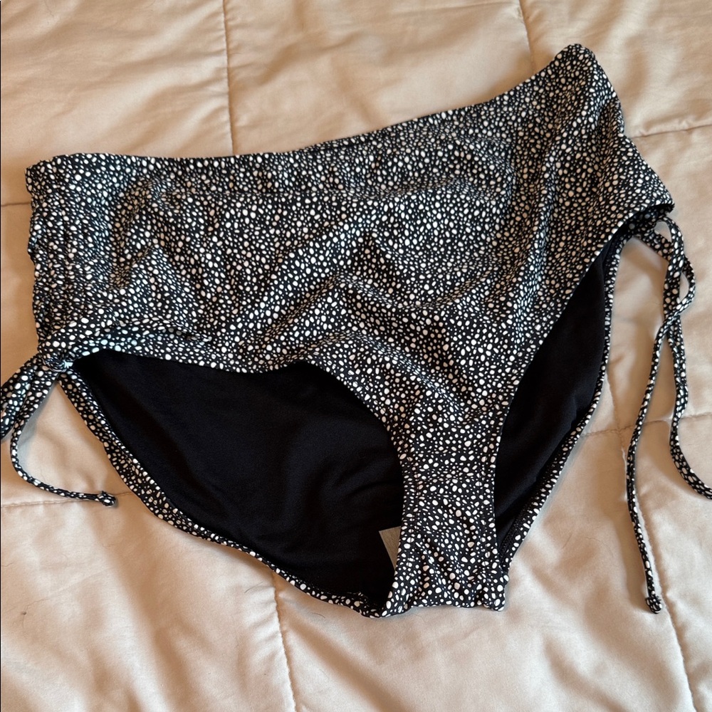 Target Black and White Speckled Bikini Bottoms